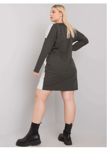 Khaki zelená mikinová tunika