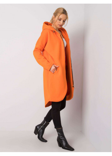 Oranžová predĺžená mikina
