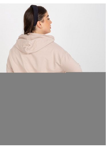 Béžovo hnedá mikina s kapucňou