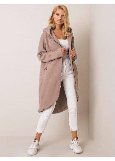 Khaki zelená predĺžená mikina