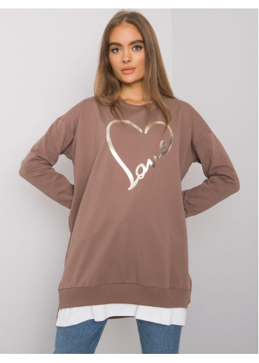 Hnedá tunika s potlačou