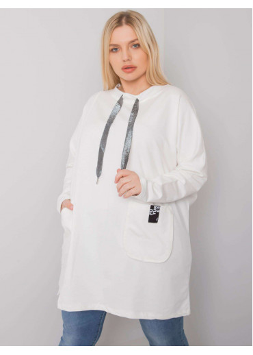 Smotanovo biela mikinová tunika