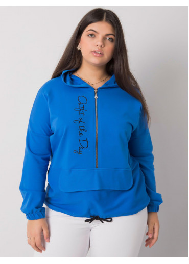 Modrá mikina s kapucňou