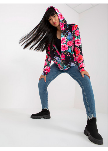 Ružová kvetovaná mikina