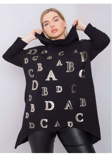 Čierna tunika s kapucňou