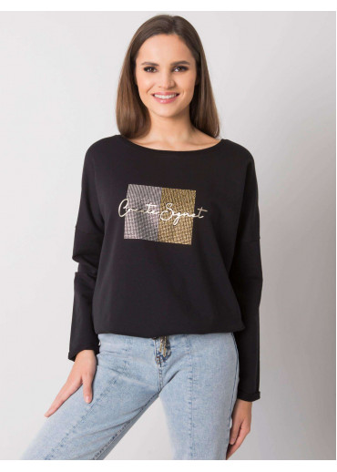 Čierne tričko s dlhým rukávom