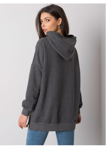 Tmavosivá mikina s kapucňou