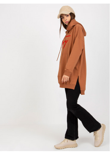 Hnedá mikina s kapucňou