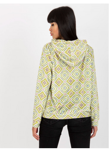 Zelená vzorovaná mikina