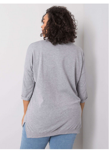 Sivé tričko s 3/4 rukávom