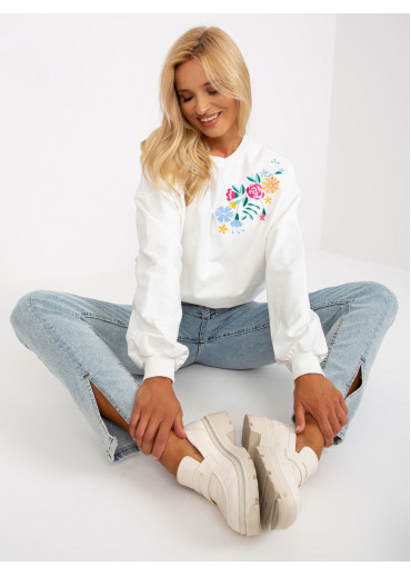 Biela mikina s potlačou