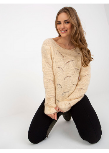 Béžovo hnedý pulóver