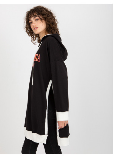 Čierna mikinová tunika