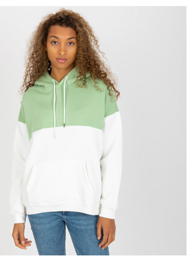 Zelená dvojfarebná mikina