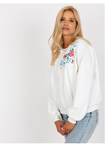 Biela mikina s potlačou