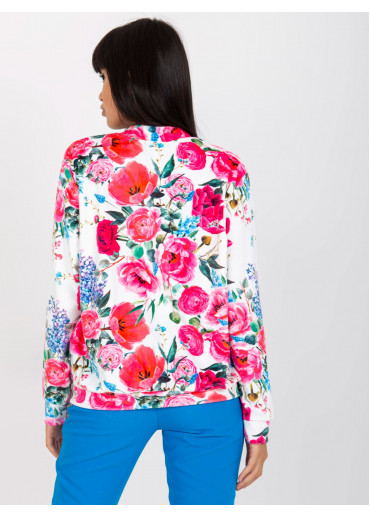 Ružová kvetovaná mikina