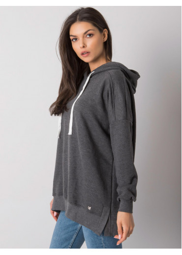 Tmavosivá mikina s kapucňou