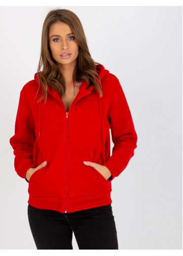 Červená basic mikina