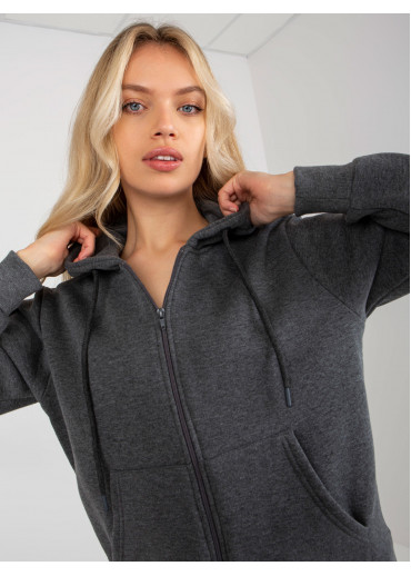 Tmavosivá basic mikina