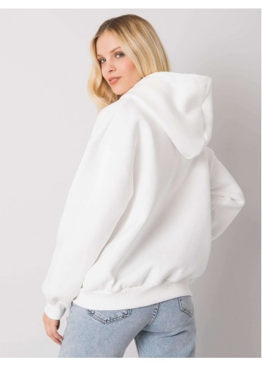 Biela mikina s kapucňou