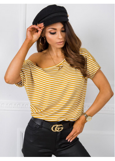 Žlté pruhované tričko