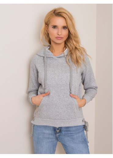 Sivá mikina s kapucňou
