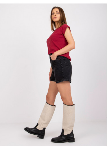 Bordovo červené basic tričko