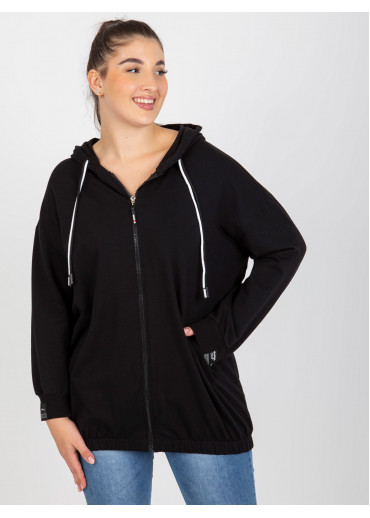 Čierna mikina s kapucňou