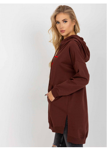 Hnedá mikina s kapucňou
