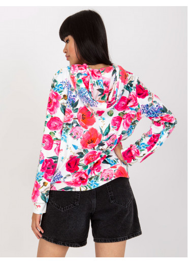 Ružová kvetovaná mikina