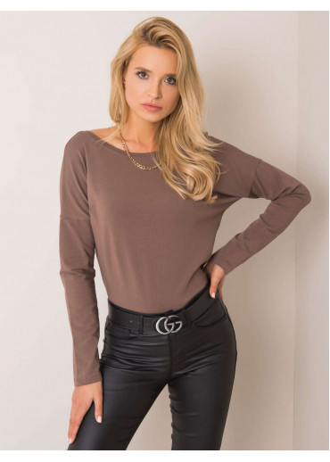 Hnedé tričko s dlhým rukávom