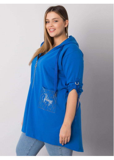 Modrá mikina s kapucňou