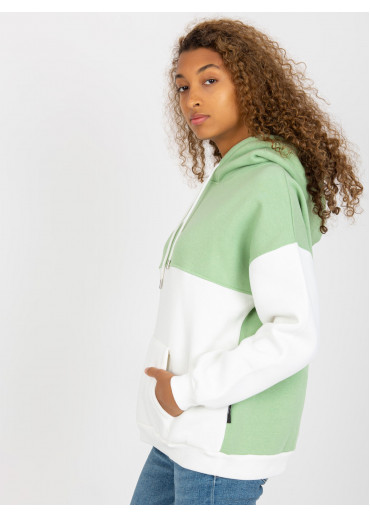 Zelená dvojfarebná mikina