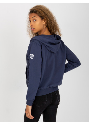 Modrá mikina s kapucňou