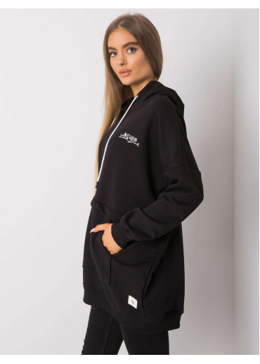 Čierna mikina s kapucňou