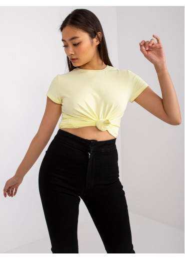 Vanilkovo žlté bavlnené tričko