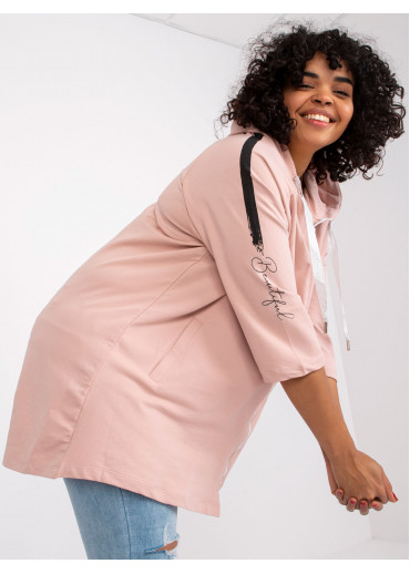 Tmavopúdrovo ružová mikina na zips