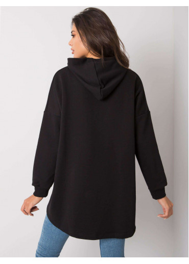 Čierna mikina s kapucňou