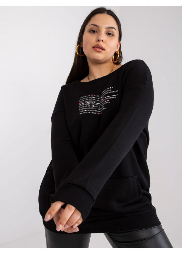 Čierna predĺžená mikina