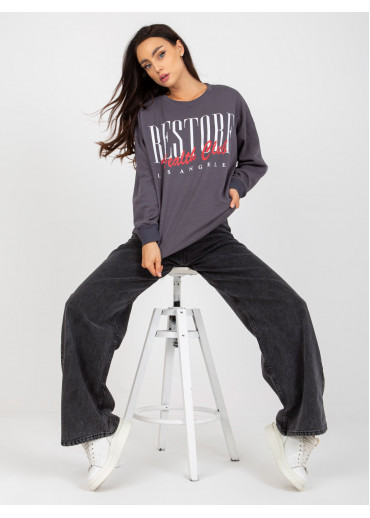 Tmavosivá basic mikina