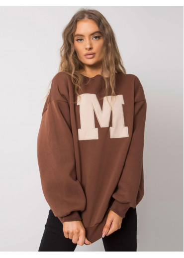 Hnedá mikina s nášivkou