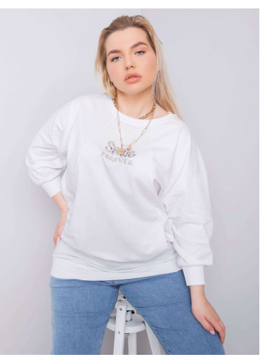 Biele dámske predĺžené tričko