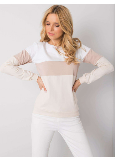 Béžovo hnedá basic mikina