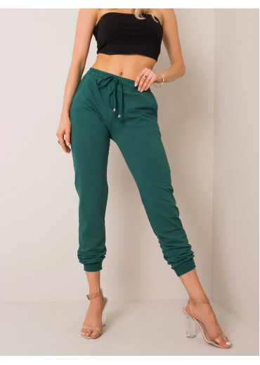 Tmavozelené basic tepláky