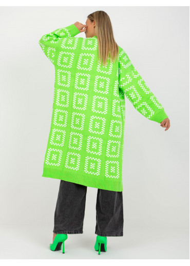 Limetkovo zelený kardigán