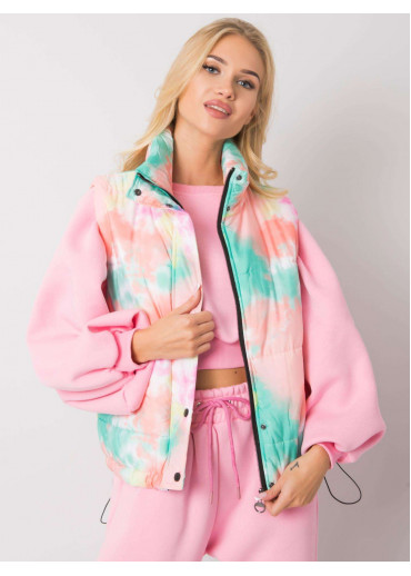 Zelená batikovaná vesta