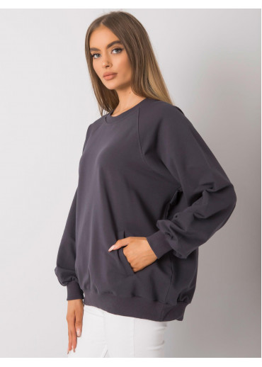 Grafitovo sivá basic mikina