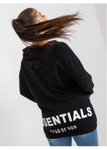 Čierna mikina s kapucňou