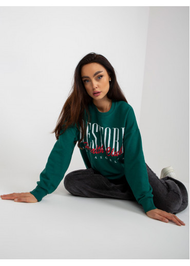 Tmavozelená basic mikina