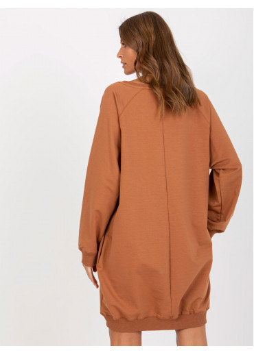Hnedá mikinová tunika Milano